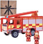 Jaques of London Fire Engine Toys and Fire Truck for Kids aged 1-8 | Wooden Toys for Children aged 1-3 years old | Educational Wooden Fire Engine and Fire Truck Playset | Since 1795