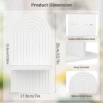 YiYa 2 Pcs Wood Shelves for Wall Decor Modern Boho Wall Shelf Arch Wood Floating Shelf Bohemian Hanging Shelf Display Shelving for Hanging Plants Photo for Living Rooms Bathroom - Image 3