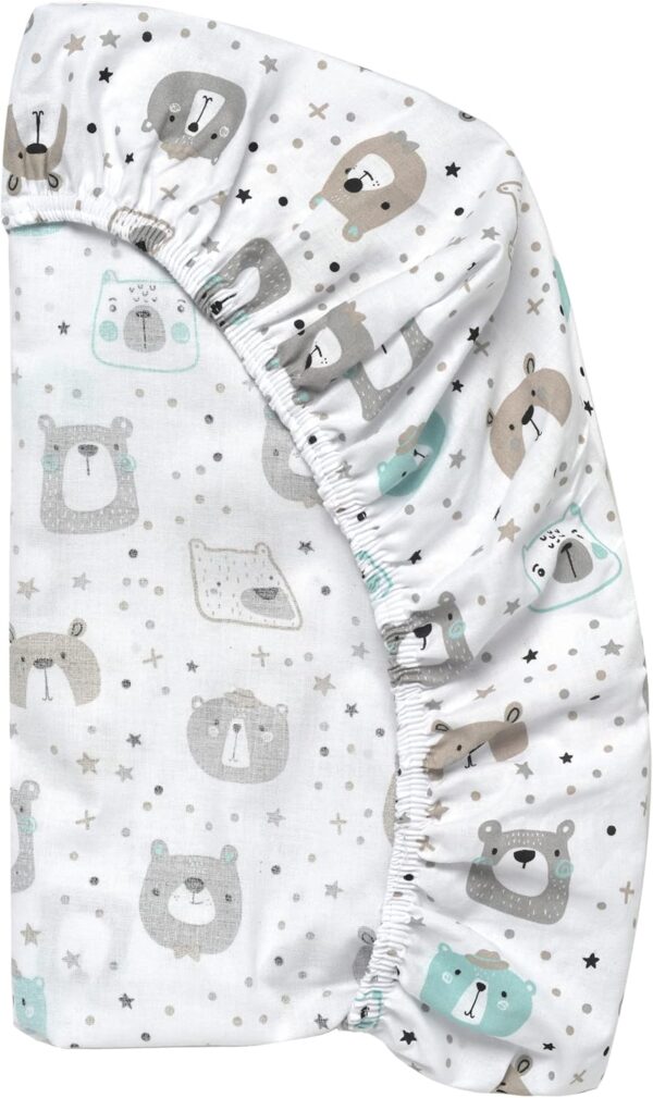 FlyIdeas 2-Piece Bedding Set for Kids and Junior Beds – 1 Cotton Fitted Sheet & 1 Waterproof Mattress Protector, 160x80 cm – Hypoallergenic, Soft, Breathable Toddler Bed Sheets - Image 2