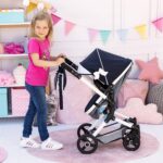 Bayer Design 18481AB Combi Doll&#039;s pram Neo Vario with Bag and Shopping Basket, Convertible into a Stroller, Height Adjustable, Blue, White - Image 7