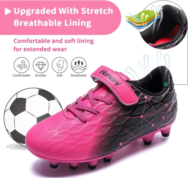 Boys Football Boots Shoes Kids Girls FG/AG Soccer Athletics Training Sport Running Shoes Profession Competition Teenager Indoor Outdoor Cleats Sneakers for Unisex - Image 3