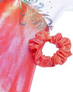 Gogokids Girls' Three-Piece Longsleeve Gymnastics Leotard Set - Kids Gymnastics Outfits with Gradient Sequin Design Includes Leotard, Shorts and Hair Tie, Sparkling Ballet Unitards for Ages 3-12 - Image 6