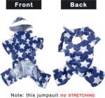 Zunea Small Dog Pyjamas Jumpsuit Puppy Hoodie Coat Clothes for Dogs Girl Boy Winter Warm Pajamas Outfits Overall Jumper Soft Pet Apparel Blue XXL (Pls Check the Size of Chest and Back Before Order) - Image 4