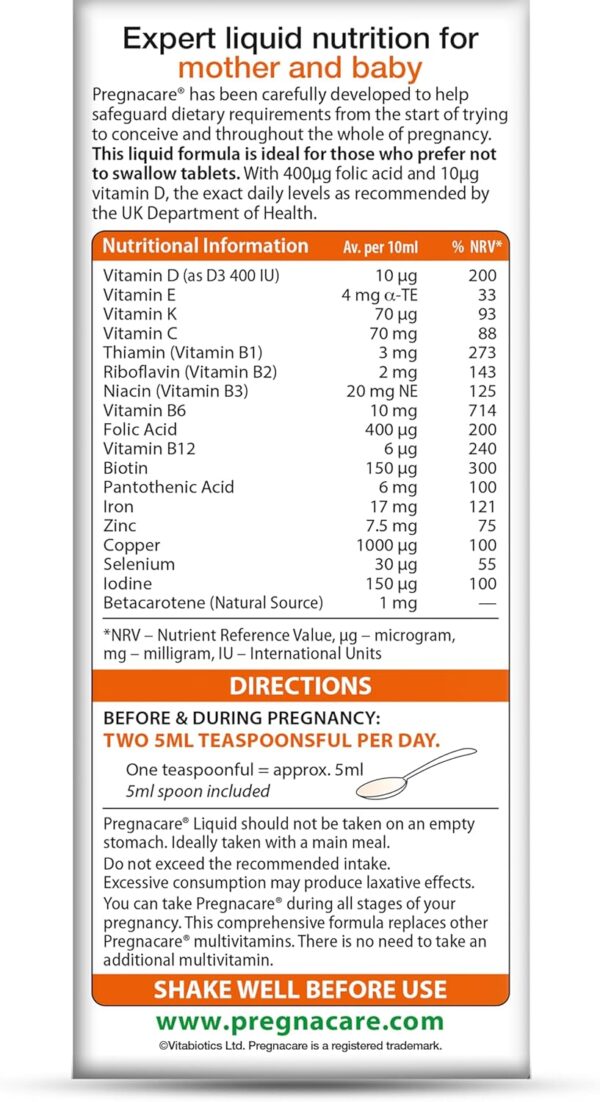 Pregnacare Original Liquid 200 ml - Image 2