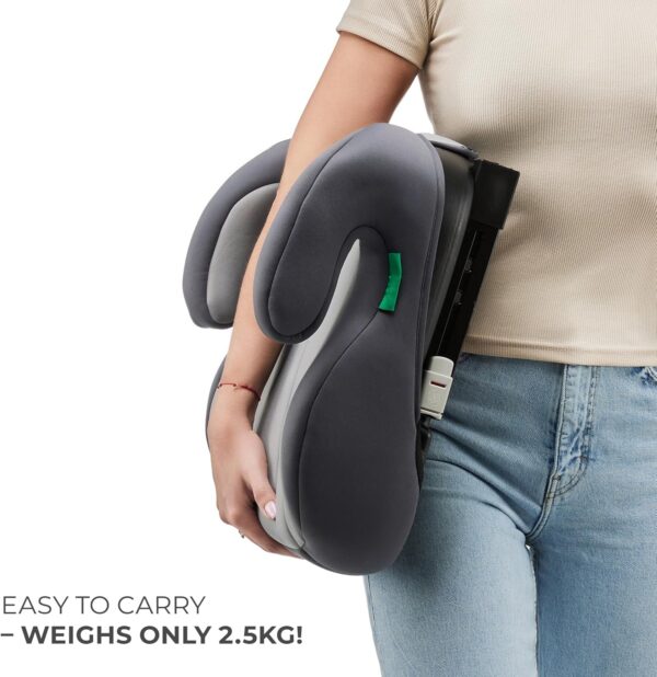 Kinderkraft I-Boost Car Seat, I-Size, 135-150cm, Baby Seat, Booster seat for 9 to 12 Years, Easy to Assemble, Ergonomic Posture, Additional Foam, Green - Image 4