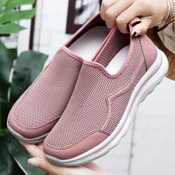 SHOBDW Ladies Canvas Shoes Womens Girls Shoes Casual Retro Plimsolls Plimsoles Low Top Flat Gym Sports Trainers Lightweight Sneakers Fashion Pumps Womens Trainers - Image 3