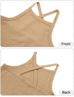 Happy Cherry - 3 Pieces Baby Girl Sleeveless Bodysuit Newborn Infant Summer Vests Casual Outfit Soft Plain Tank Top Strap Shoulder for 6-24 Months - Image 2