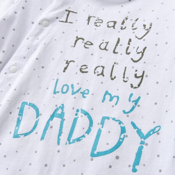 Tinykeke Newborn Baby Boy Girl Letters Footies Romper Unisex-Baby 2 Pack Footed Jumpsuit - Image 4