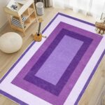 USTIDE Purple Kids Playroom Rug Area Rug Nonslip Washable Rug Lovely Mysterious Carpet Nursery Bedroom Rug,Indoor - Image 3