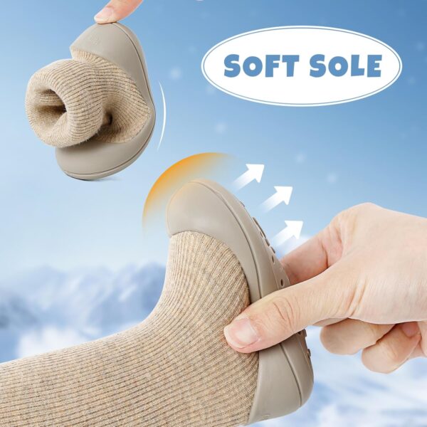 MK MATT KEELY Baby Shoes Boys Girls Winter Warm Sock Shoes Toddlers Thick Pre Walkers Shoes with Anti-Slip Rubber Sole - Image 4