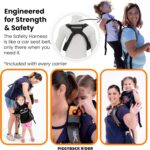 Piggyback Rider Child Toddler Barrier Backpack - Scout Model - Perfect for Hiking, Camping, Fitness, and Travel - Black Bundle - Image 2