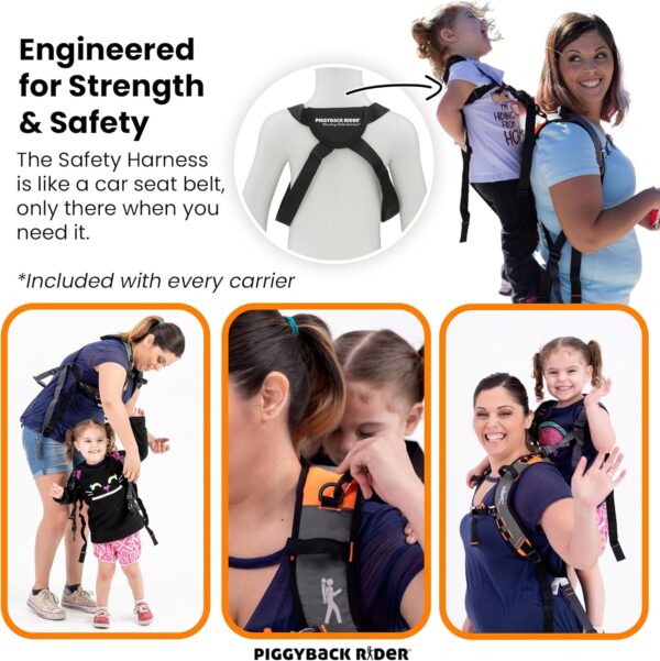Piggyback Rider Child Toddler Barrier Backpack - Scout Model - Perfect for Hiking, Camping, Fitness, and Travel - Black Bundle - Image 2