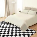 Super Soft Rug for Bedroom, Black and White Area Rug Classic Checkered Shaggy Rug Anti-Skid High Pile Soft Fluffy Rug Fuzzy Carpet for Living Room Bedroom Kids Room Nursery, Dorm Home Decor - Image 7