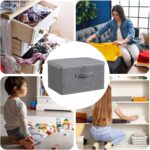 Zqkimzi Lockable Storage Bin, Secure Organizer Box, Large Capacity Storage Chest, 11.81x7.87x5.51 Inch Portable Lockout Utility Container for Jeans, Toys, Household Items - Image 5