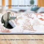 Washable Non Slip Area Rug for Living Room BedroomKids Nursery Bedside Room Home Office Kitchen Decor Coral Shells Fluffy Area Rug 60 x 90cm pink - Image 6