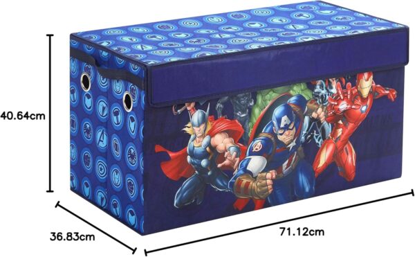 Idea Nuova Avengers Collapsible Children’s Toy Storage Trunk, Durable with Lid - Image 7