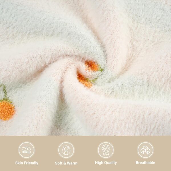 JiAmy Toddlers Kids Girls Fuzzy Sweater Pullover Crew Neck Winter Fluffy Sweatshirt Sweet Long Sleeve Warm Soft Comfort Casual Clothes 2-8 Years - Image 5