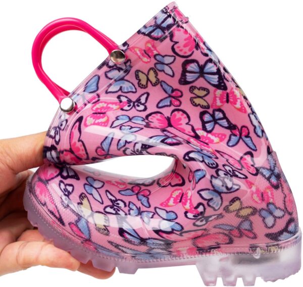 Hugrain Kids Adorable Light Up Wellies with Easy On Handles - Image 4