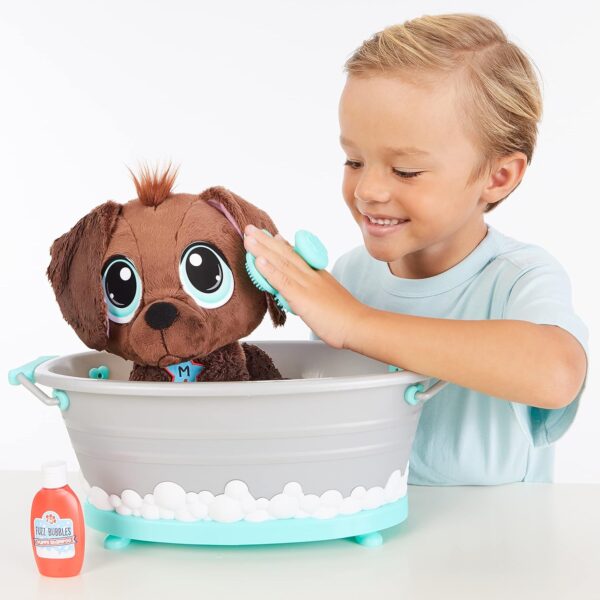 Rescue Tales Scrub 'n Groom Bathtub Playset with Chocolate Lab Plush Pet Toy - Image 4