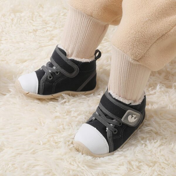 JOINFREE Baby Winter Booties Infant Girls Boys Indoor Outdoor Newborn Crib Shoes Toddlers Cozy House Shoes Baby Winter Walking Shoes - Image 6
