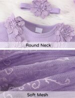 SEAUR A Line Dresses Infant Romper Dress Cotton Baby Girl Summer Dress Long Sleeve Party Dress Baby Girl Cute Dress - Image 4