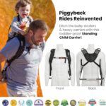 Piggyback Rider Child Toddler Barrier Backpack - Scout Model - Perfect for Hiking, Camping, Fitness, and Travel - Black Bundle - Image 3