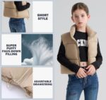 SOLOCOTE Girls Puffy Vest Coat Water-Resistant Warm Winter Sleeveless Kids Jacket for 6-14 Years - Image 5