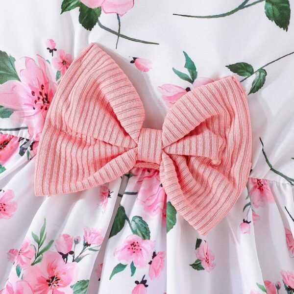 Girl Dress Toddler Long Sleeve Dresses A-line Floral Casual Party Dress with Cardigan Sets for Little Big Kids 4-13 Years - Image 5