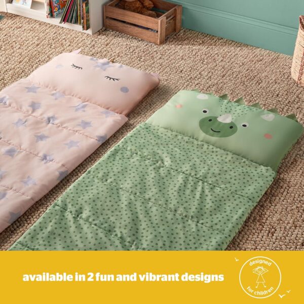 Silentnight Healthy Growth All-In-One Sleepover Bag - Sleep Bag & Built-In Pillow for Comfort and Convenience - Super Soft and Cosy Brushed Microfibre Travel Nursery Sleeping Bag - 160x70cm - Image 4