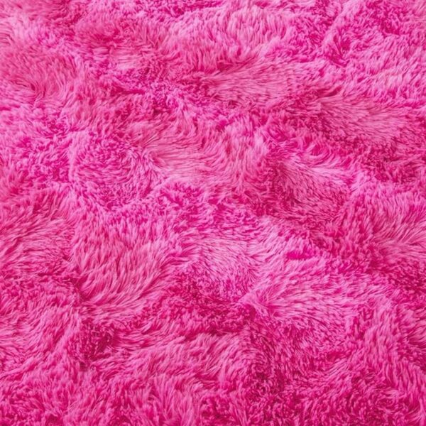 GREFFY Soft 2x4 Feet Area Rug, Modern Yellow Shag Carpet, Shaggy Plush Rugs for Bedroom, Indoor Nursery Dorm Bedside Fluffy Rug for Living Room, Fuzzy Teen Girls Aesthetic Home Decor, Hot Pink - Image 3