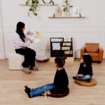 Factory Direct Partners Rustic Kid 15 inch Round Floor Cushions with Handles, Distressed Faux Leather, Flexible Seating for Home, Playroom, Montessori, Daycare, Classroom (4-Piece), 12223-DA - Image 10