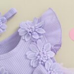 ZZLBUF Newborn Infant Baby Girl Fall Clothes Set Flower Lace Long Sleeve Tutu Romper Dress Headband 2Pcs Outfits - Image 5