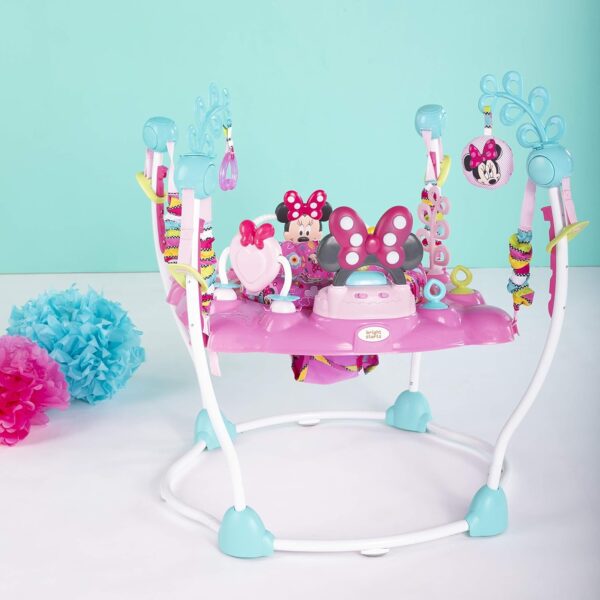 Bright Starts Disney Baby Minnie Mouse Peekaboo Activity Jumper with Lights and Melodies, 8 Toys, 4 Adjustable Positions, Ages 6 Months + - Image 15