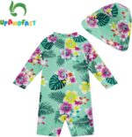 upandfast Baby Girls Swimsuit Baby Swimming Costume UV Baby Girls' Swimwear with Snap Bottom UPF 50+ Sun Protection - Image 2