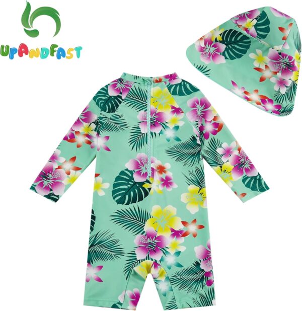 upandfast Baby Girls Swimsuit Baby Swimming Costume UV Baby Girls' Swimwear with Snap Bottom UPF 50+ Sun Protection - Image 2
