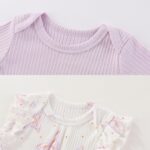 MAMIMAKA Newborn Baby Short Sleeve Bodysuits Cotton One-Piece Baby Boy Girl Clothes 5-Pack - Image 3