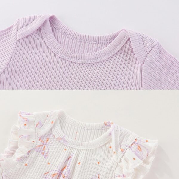 MAMIMAKA Newborn Baby Short Sleeve Bodysuits Cotton One-Piece Baby Boy Girl Clothes 5-Pack - Image 3