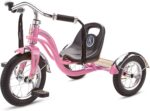 Schwinn Roadster Bike for Toddler, Kids Classic Tricycle, Low Positioned Steel Trike Frame w/ Bell & Handlebar Tassels, Rear Deck Made of Genuine Wood, for Boys and Girls Ages 2-4 Year Old, Light Pink - Image 2