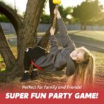 TURFEE Climbing Rope Tree Kids Swing with Platforms and Disc Swings Seat,Outdoor Indoor Backyard Playground Swingset Accessories Single Disk 6 Ft Outdoor Climbing Rope,Carabiner &4 Ft Tree Strap - Image 5