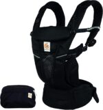 Ergobaby Omni Breeze Carrier for Newborns, from Birth to 20.4 kg, 4 Positions, SoftFlex Mesh, Ergonomic Baby Front-Inward and Back Carry Position, Onyx Black - Image 2