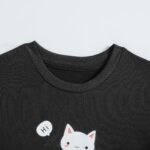 Xumplo Girls Long Sleeve Jumper Clothes Tween Girl Black Cat Sweatshirt Teen Girl Crew Neck Casual Pullover - Image 5
