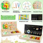 lenbest Wooden Toys Maths Games - Educational Science Kits - Number Blocks | Teaching Learning Clock | Counting Toys - Early Development & Activity Toys - Toys for 4 5 6 Year Old Boys Girls gifts - Image 2