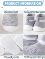 Maeau - Baby First Walking Shoes Baby Boys Girls Sock Shoes Infant Toddler Sock Slipper Anti-Slip Trainers Indoor Outdoor for Holiday Party Gift - Image 2