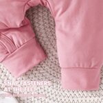 JiAmy 2Pcs Baby Pyjama, Boys Girls Long Sleeve Romper, Slanting Snap Button Snowsuit, Cotton Onesie Jumpsuit for Infant 0-12 Months - Image 6