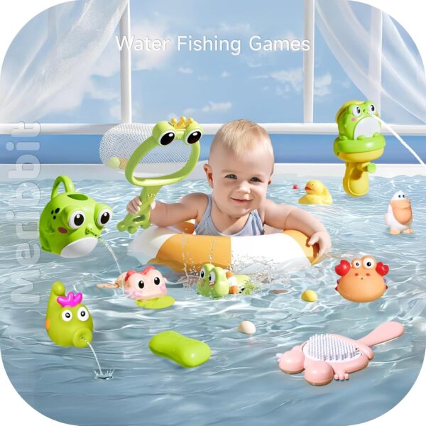 Meribbit Bath Toys for Toddlers 3+ Years, Animal Squirt Water Toys with Sprayer, BPA-Free Baby Bath Time Learning Set, Non-Toxic Bathtub Sensory Toys for Kids - Image 4