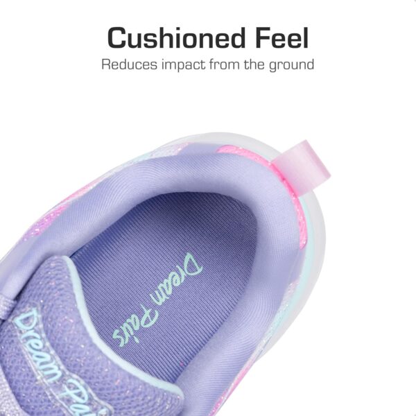 DREAM PAIRS Girls Fashion Sneakers Kids Lightweight and Comfy Lace-up Running Walking Casual Tennis Shoes - Image 4