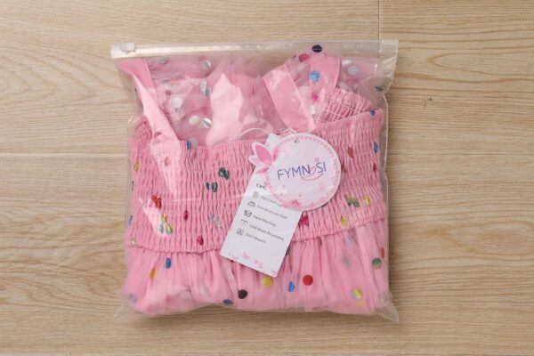 FYMNSI Baby Girls Toddler Kids Retro Pink Gingham Dress with Hair Bows 2pcs Set for Party Pageant Birthday Special Occasion - Image 8