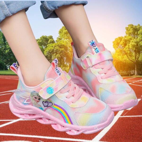Vorkhuaeri Princess Sneakers for Girls Kids Trainers Light Up Shoes Dress Up Elsashoes Baby Toddler Sneakers Birthday Xmas - Image 6