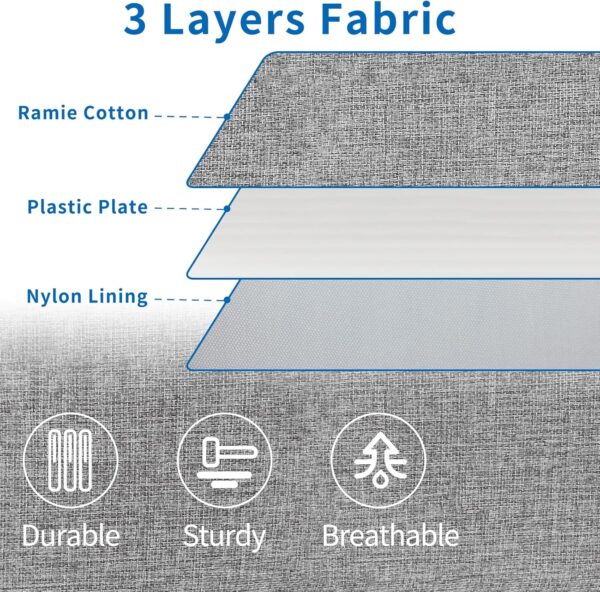 punemi Under Bed Storage With Lids, 2 Pack Large Underbed Storage Containers Clothes W/ 3 Handles, Foldable Low Profile Stackable Storage Drawer Organizer Bins Box for Blanket Shoe Toy Bedroom, Grey - Image 8