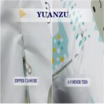 YUANZU Baby Bedding Set Double for Kids Boys Girls Nursery Duvet Cover Set 3 Pieces Colorful Cute Dino Animals Printed Soft Microfiber Quilt Cover with Zipper Closure (200 x 200 cm & 2Pillowcase) - Image 5
